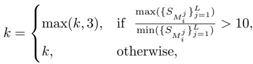 Equation for dynamic k adjustment