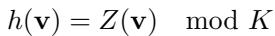 Equation for Zorder-mod hash function