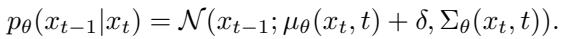 The modified transition kernel including the latent drift parameter delta.