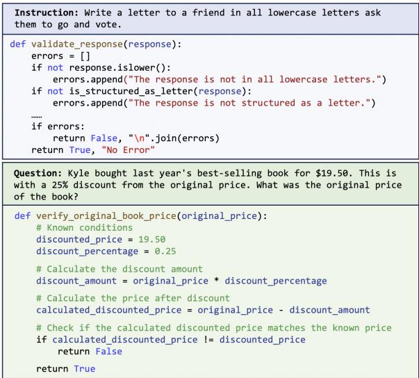 Figure 2: Illustration of generating verification pseudoprogram for input tasks.