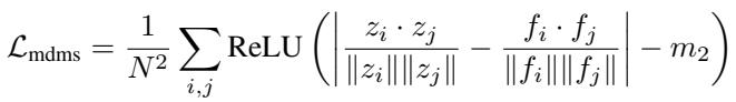 Equation 3: Marginal Distance Matrix Similarity Loss