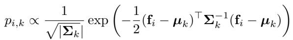 Gaussian Probability Density Function