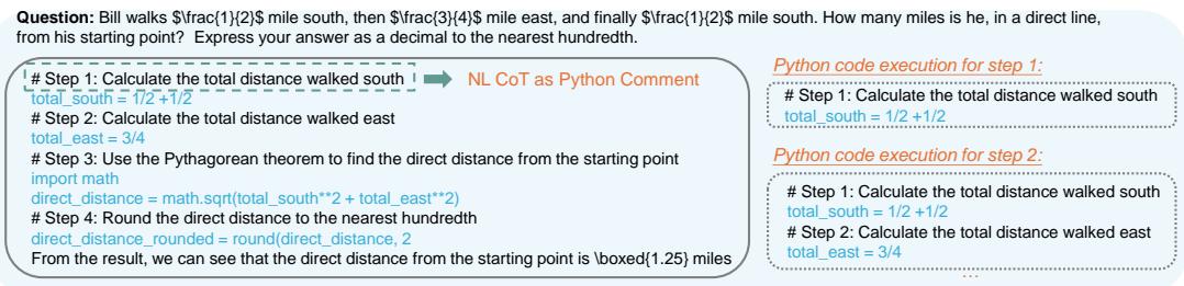 An example of Code-augmented CoT.