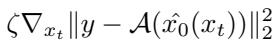 Equation for the gradient update in posterior sampling.