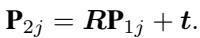 The standard rigid body transformation equation.