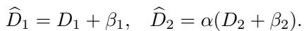Equation showing the transformation of depth maps with relative scale and shifts.