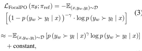 The FocalPO loss function equation.
