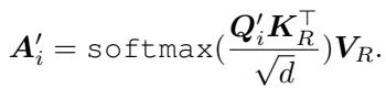 Equation for cross-frame reference attention.