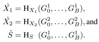 Equation for the prediction heads X1, X2, and S.