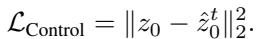 Equation for Control loss function.