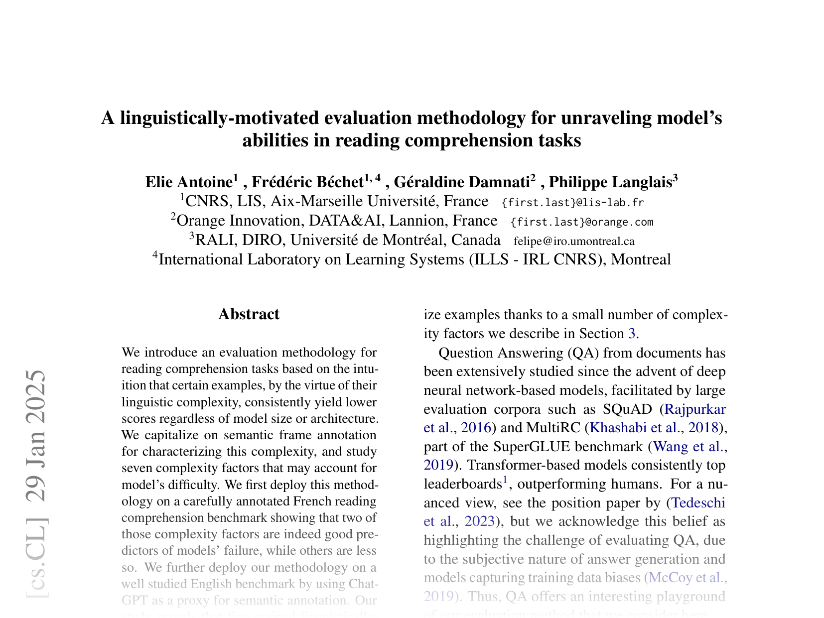 [A linguistically-motivated evaluation methodology for unraveling model's abilities in reading comprehension tasks 🔗](https://arxiv.org/abs/2501.17569)