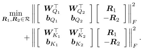 Optimization problem for Attention rotation matching.