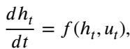 Equation for continuous time system dynamics.