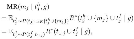 Equation defining the Multiturn-aware Reward (MR).