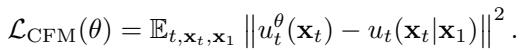 Equation 4: Conditional Flow Matching Loss.