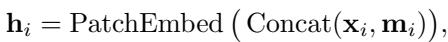Equation 9: Patch Embedding formulation.