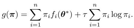 Equation for the objective function minimization.