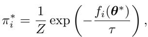Equation showing the optimal weight calculation.