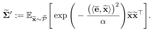 Equation for the weighted covariance matrix.