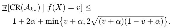Theorem 3.3 bound on expected competitive ratio.