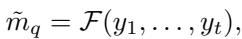 m_q = F(y_1, …, y_t).