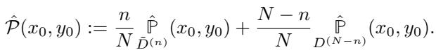 The formula describing the mixed distribution observed by the platform.