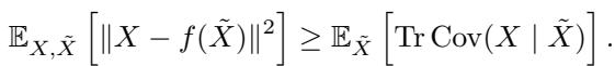 Posterior mean inequality equation.