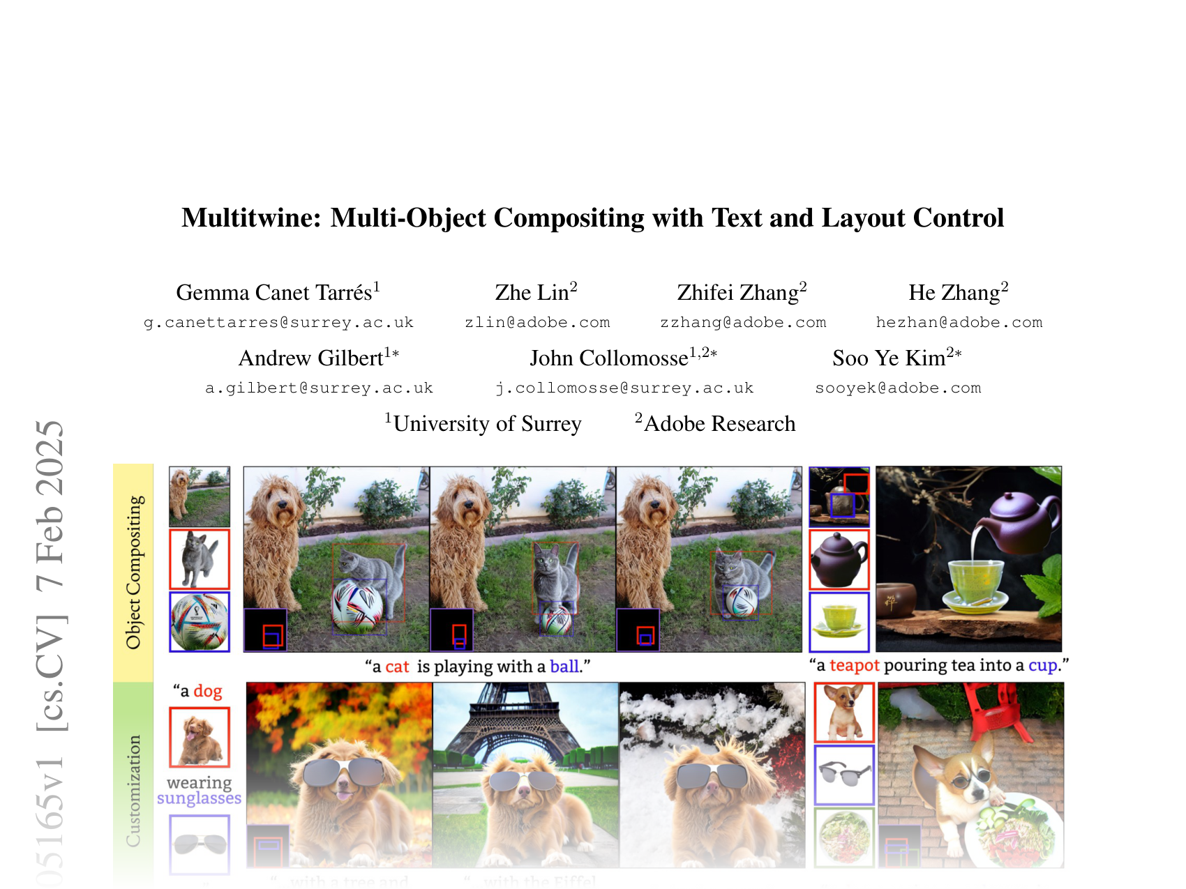 [Multitwine: Multi-Object Compositing with Text and Layout Control 🔗](https://arxiv.org/abs/2502.05165)