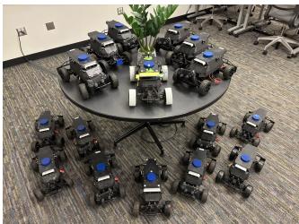 图 3: 机器人课程中学生之间共享的几个自主平台。