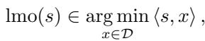 Definition of the Linear Minimization Oracle (LMO).