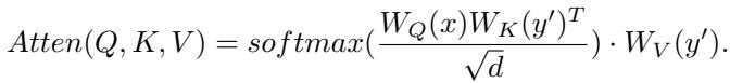 Equation for the Cross-Attention mechanism.