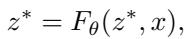Fixed point equation for DEQs.