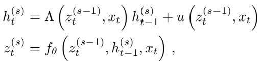 Implicit SSM iteration equations.