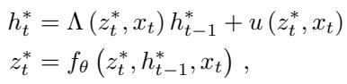 Fixed point limit equations.