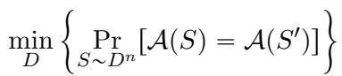 Formula for Global Stability optimization over distributions.
