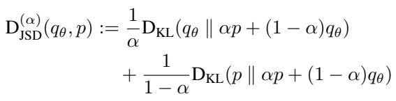 Equation for alpha-skew Jensen-Shannon Divergence