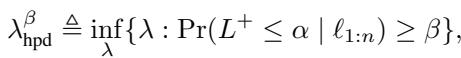 HPD Decision Rule