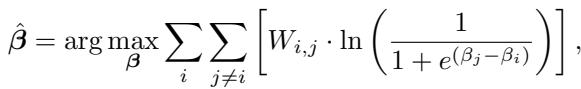 Bradley-Terry Coefficient maximization.