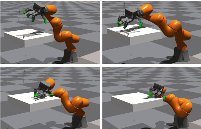 机器人学习将剪刀滑到边缘以抓取它们。