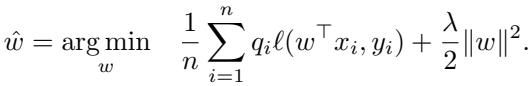 Problem setup: Linear classifier training.