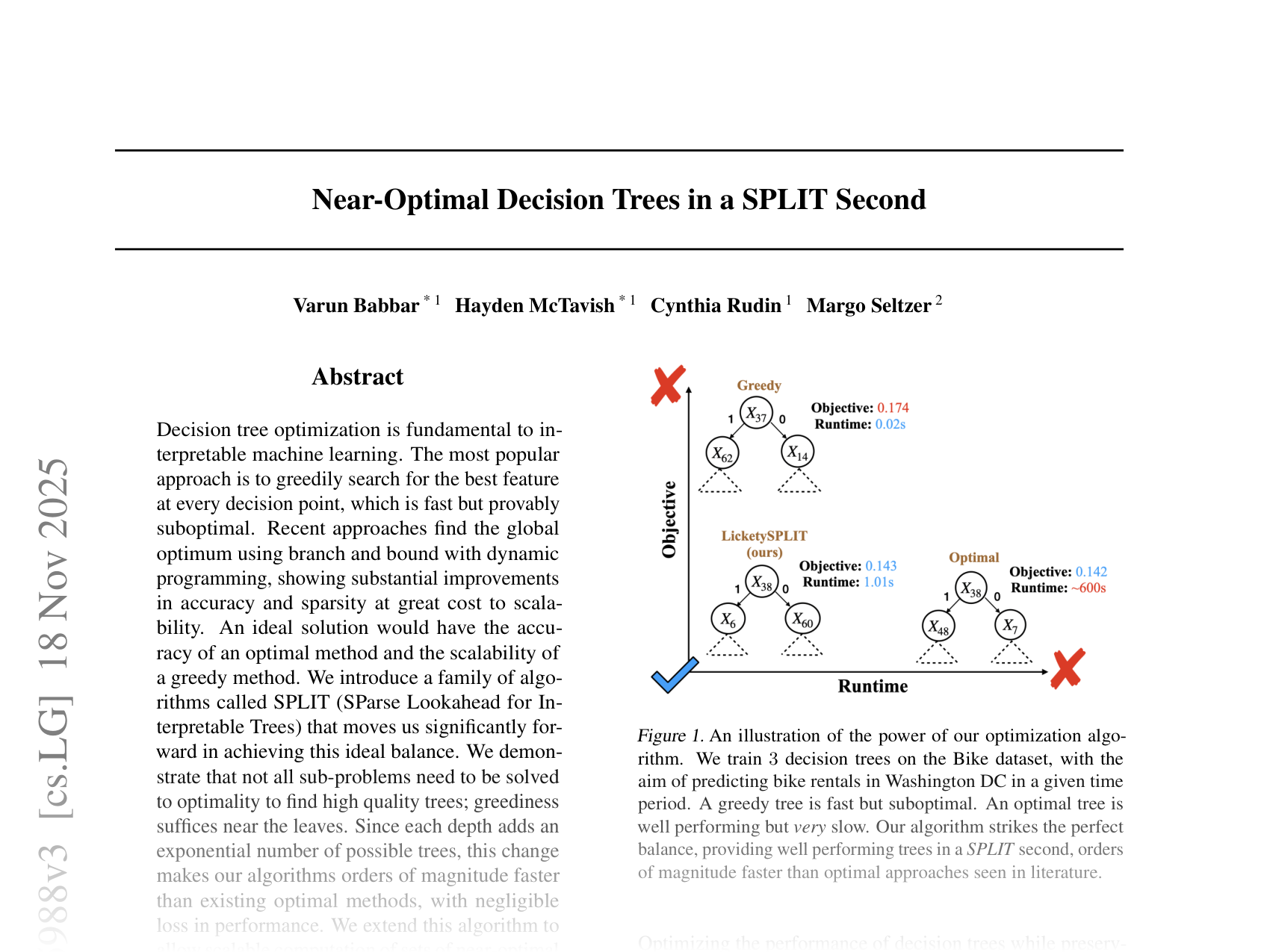 [Near-Optimal Decision Trees in a SPLIT Second 🔗](https://arxiv.org/abs/2502.15988)