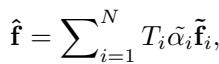 Equation for rendering feature vectors.
