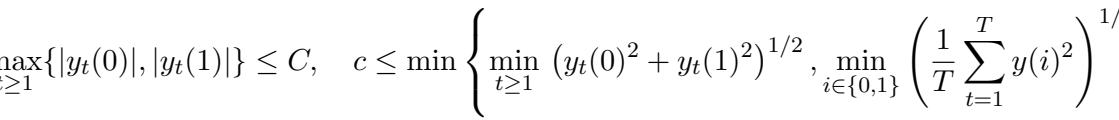 Assumptions on potential outcomes: bounded magnitude and lower-bounded variance.