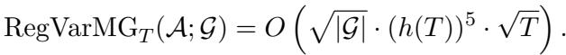 The regret bound for the Multigroup Adaptive Design (MGATE).