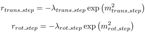 Equation showing the penalty for translational movement of obstacles.