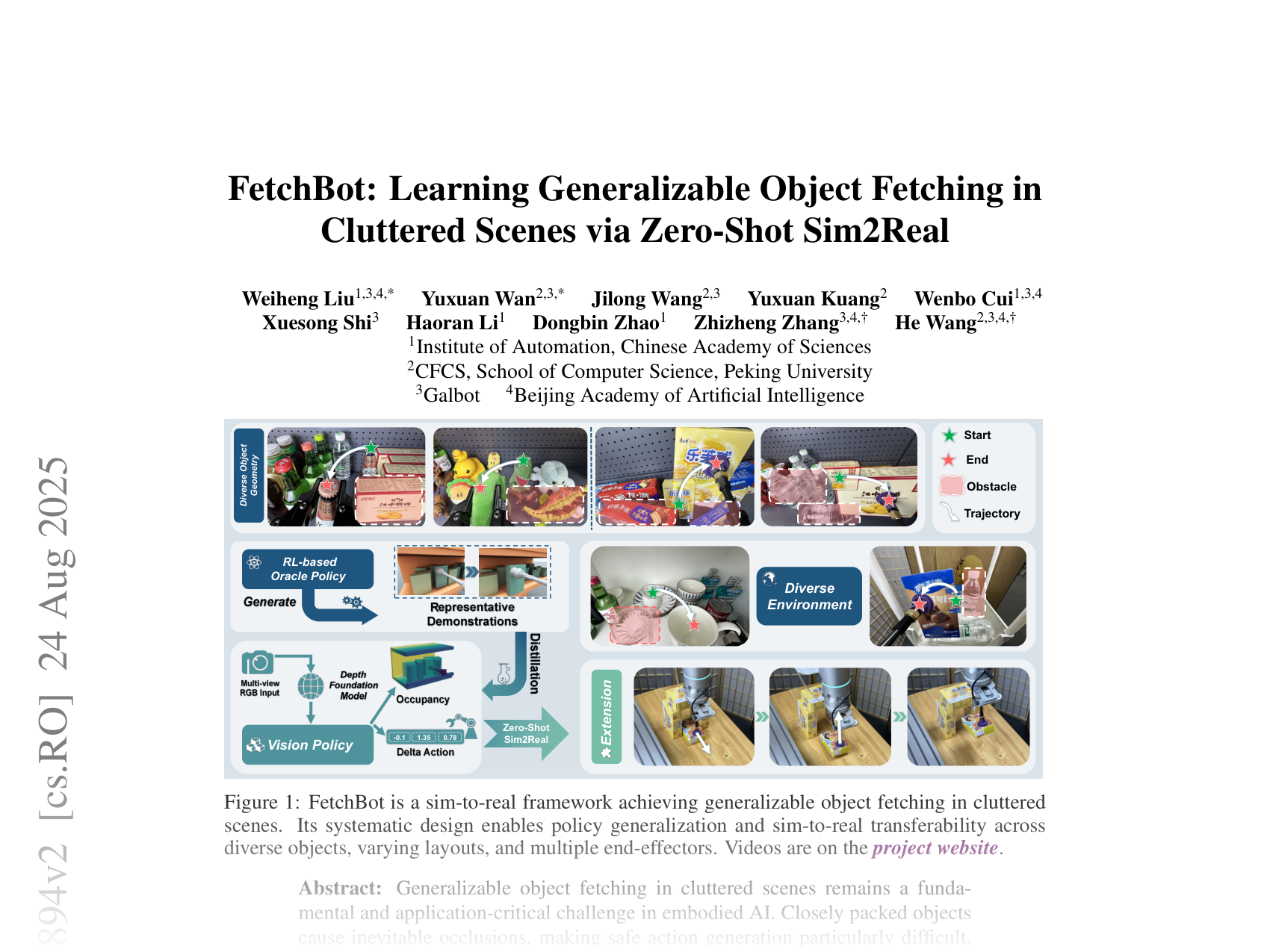 [FetchBot: Learning Generalizable Object Fetching in Cluttered Scenes via Zero-Shot Sim2Real 🔗](https://arxiv.org/abs/2502.17894)