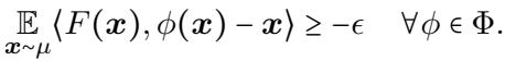 The definition of the Expected Variational Inequality (EVI).