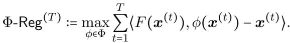 Definition of Phi-Regret.