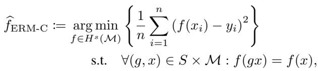 Constrained ERM formulation.