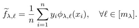 Empirical estimation of coefficients.